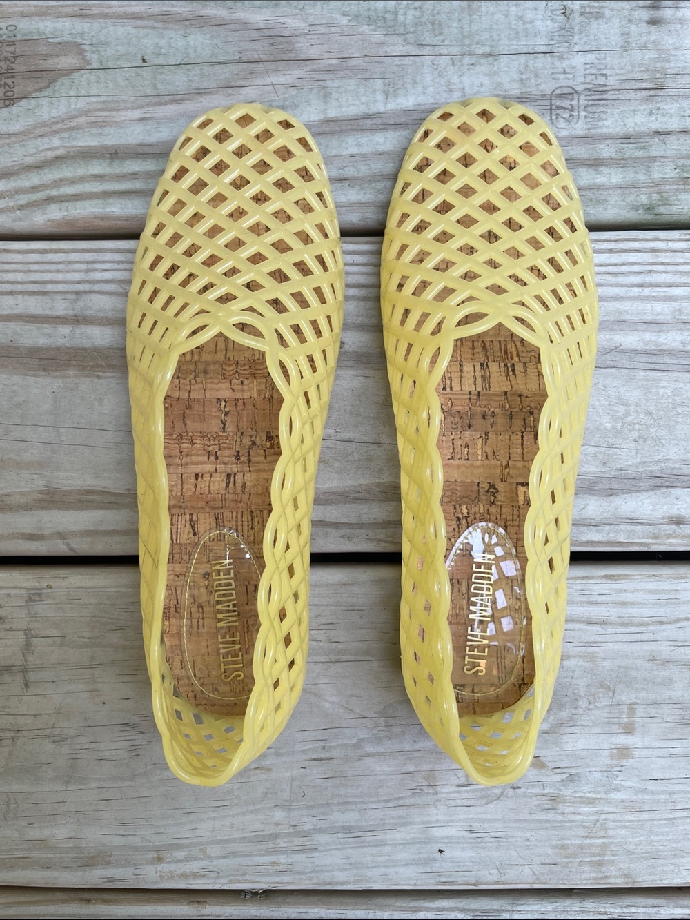 Steve Madden Yellow Woven Slip-On Flats